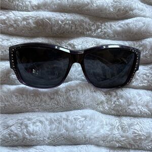 Elegant Black Studded Sunglasses